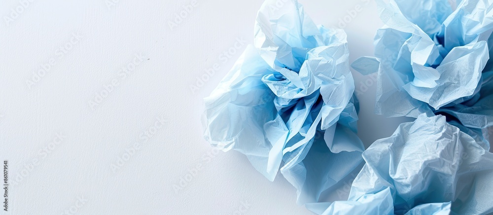 Poster Tissue paper isolated on white background with clipping path. with copy space image. Place for adding text or design
