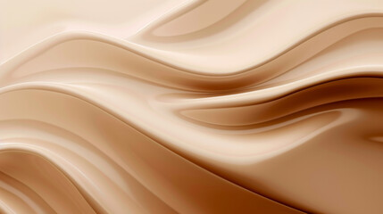 Obraz premium abstract simple background with chocolate and wave lines in light beige tones, business and technology backdrop illustration
