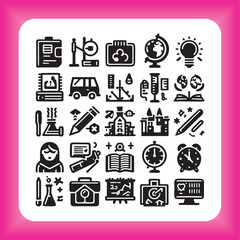 Fototapeta premium education icon collection