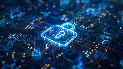 Visual representation of network security protocol layers with emphasis on cybersecurity strategies and text in margins. Concept Network Security, Protocol Layers, Cybersecurity Strate