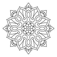 beautiful mandala art for coloring book, mandala art for wall art and tattoo design