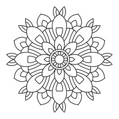 beautiful mandala art for coloring book, mandala art for wall art and tattoo design