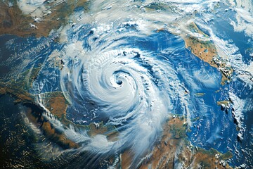 Meteorological satellite image showing storm patterns