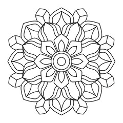 beautiful mandala art for coloring book, mandala art for wall art and tattoo design