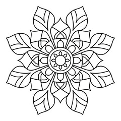 beautiful mandala art for coloring book, mandala art for wall art and tattoo design
