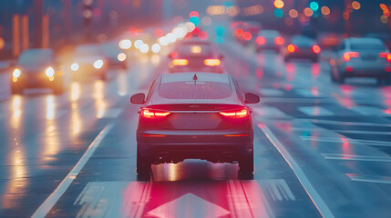Autonomous cars sensor systems for safety of driverless cars. Future adaptive cruise control that senses nearby vehicles and pedestrians. Smart transportation technology