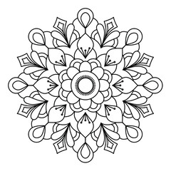 beautiful mandala art for coloring book, mandala art for wall art and tattoo design