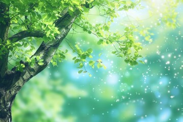 Fototapeta premium Tranquil Forest. Serene nature background concept