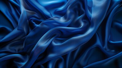 Fototapeta premium abstract background luxury cloth or liquid wave or wavy folds of grunge blue silk texture AI generated
