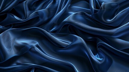 Fototapeta premium abstract background luxury cloth or liquid wave or wavy folds of grunge blue silk texture AI generated