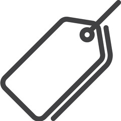 Product tag outline icon on transparency background