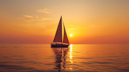sailing on the sunset