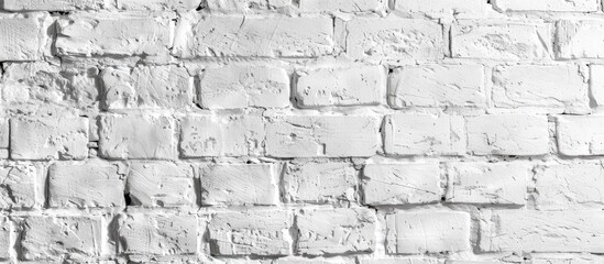 Fototapeta premium white brick wall background texture and architecture element. Copy space image. Place for adding text and design