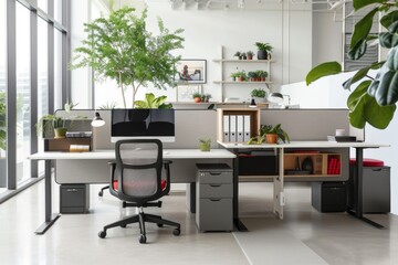 A factory production line featuring advanced machinery and workers assembling products efficiently