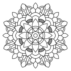 creative and beautiful mandala design for coloring book, henna and tattoo design