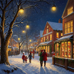 Obraz premium winter in the city