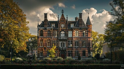 Naklejka premium photograph of Beautiful Dutch architecture