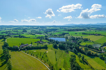 Kempten im Allg&auml;u von oben, Ausblick auf die &ouml;stliche Stadt rund um Lenzfried