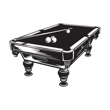 recommend clip art: Pool Table Vector Illustration Stock Vector isolated on white