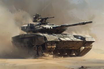 Tank in the Desert, Military Vehicle