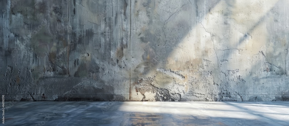 Wall mural polished bare concrete wall texture background. copy space image. place for adding text and design