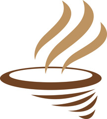 Coffee Logo Icon Silhouette