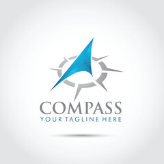 Compass Logo Design. Vector Illustrator