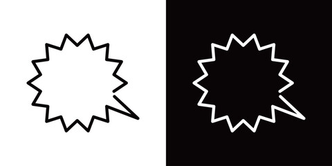 シンプルな吹き出しの線画アイコン