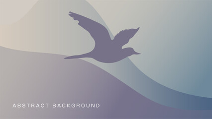 Abstract background with a flying bird. Vector illustration template design.