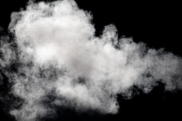 Smoke isolated on black background