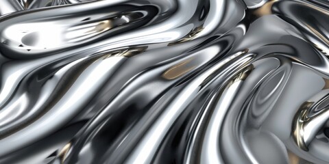 elegant material concept illustrated with fabric having silver sheen and waves