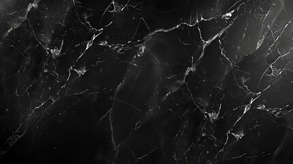 Textured black marble wall highlighting elegant veining details.  