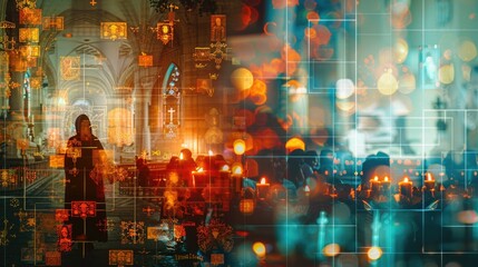 Digital Worship: Merging Traditional Church Scenery with Modern Technology