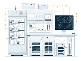 of Biophotonic Data Storage Component Manufacturer with Minimal  Geometric Design on White