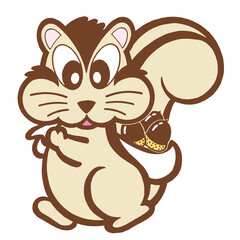 横向きのリスのキャラクター