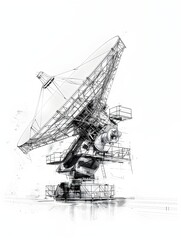 Satellite Dish Component Manufacturer on White Background