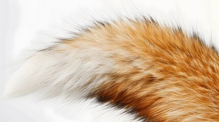 Fox Tail Isolated on White Background. 