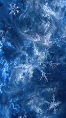 Snowflakes Floating on Transparent Background. Winter wonderland concept