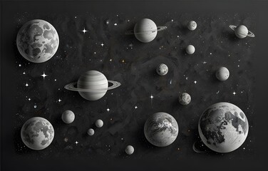 Naklejka premium Galactic maps