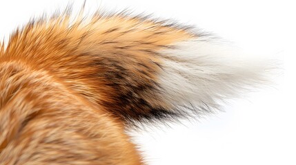 Obraz premium Fox Tail Isolated on White Background. 