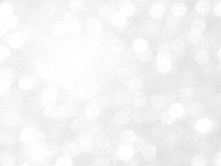 Background Grey Bokeh Abstarct White Circle Light Texture Bubble blur Pattern Defocused Glowing Sparkle Snow Glitter Snowflake Magig Backdrop Ecosystem Foreground Card Silver Space Decoration.