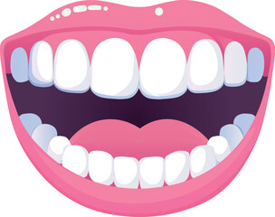 A beautiful smile with white and healthy teeth