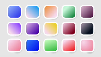 pack of minimalism gradient color palette 