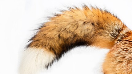 Obraz premium Fox Tail Isolated on White Background. 