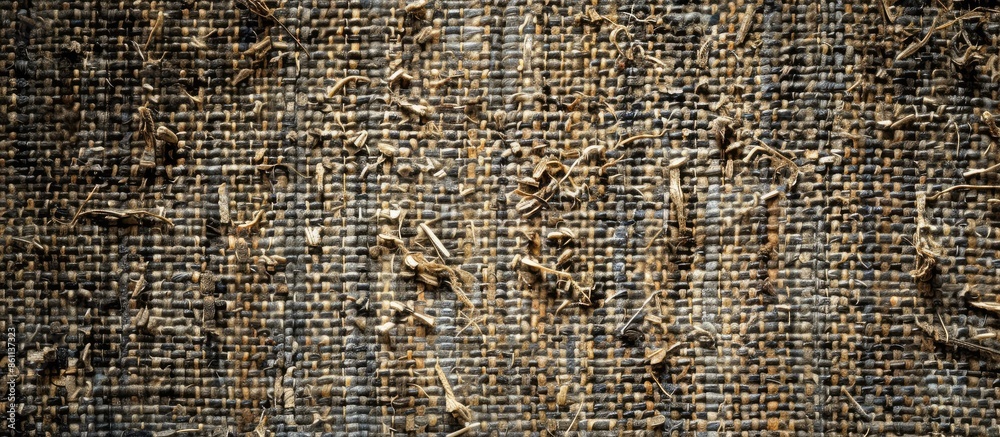 Poster background with detail of rough and hard textile carpet . copy space image. place for adding text an