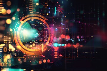 Obraz premium Digital generated image of abstract infographics.