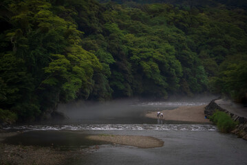 Obraz premium 雨上がりの五十鈴川