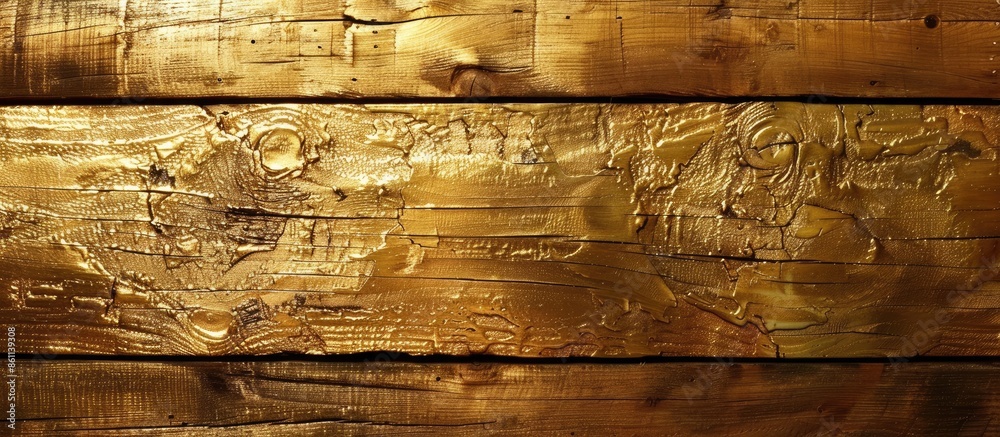 Wall mural gold wood texture. copy space image. place for adding text and design