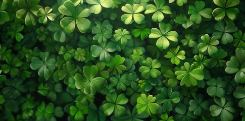 Vibrant Shamrock Pattern. Festive St. Patrick's Day concept