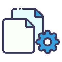 file document with gear setting icon